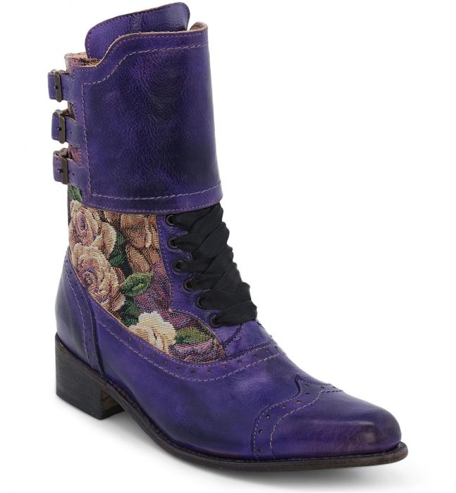 (image for) Faye Riding Boots Purple Poison with Lilac Tapestry